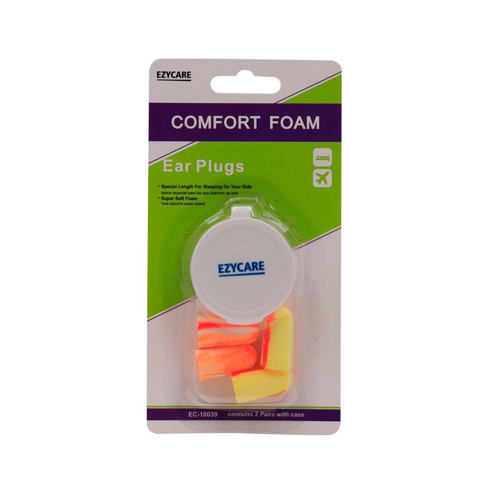 Back Image for Ezycare Comfort Foam Ear Plugs Pairs 2's