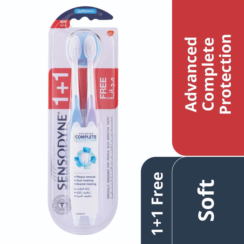 Back Image for Sensodyne Complete Care Soft 1+1 Toothbrush
