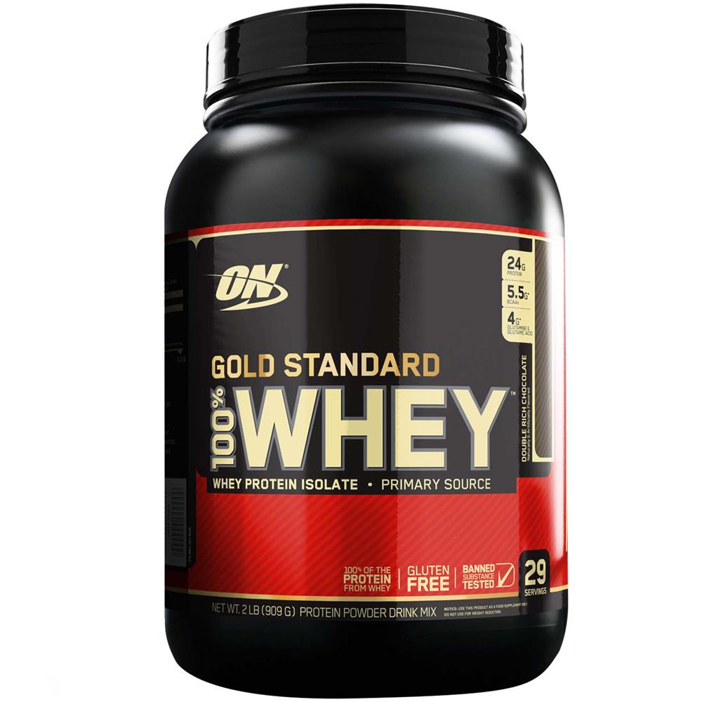 Optimum Nutrition Gold Standard 100% Whey Protein Powder, Double Rich Chocolate 2lbs