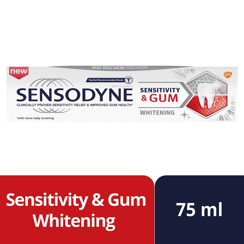 Back Image for Sensodyne Toothpaste 75ml Sensitivity & Gum Whitening