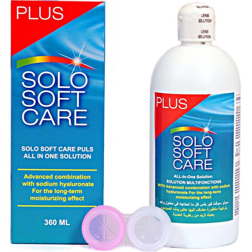 Back Image for Solo Soft Care Plus 360ml