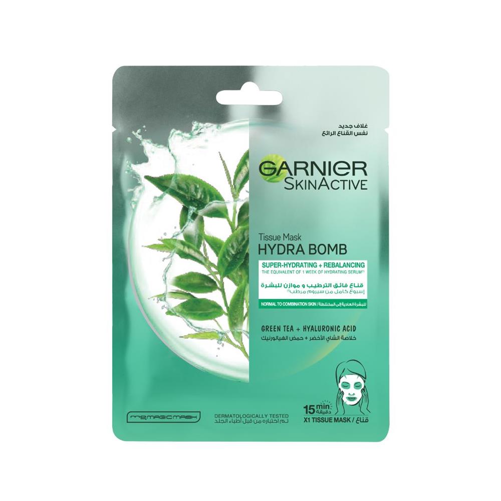 Back Image for Garnier Skinactive Green Tea Tissue Mask For Normal To Oily