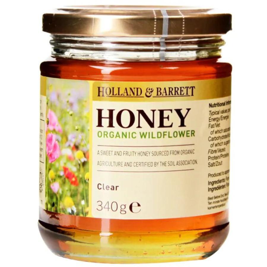 H&B Organic Wild Flower Clear Honey 340g