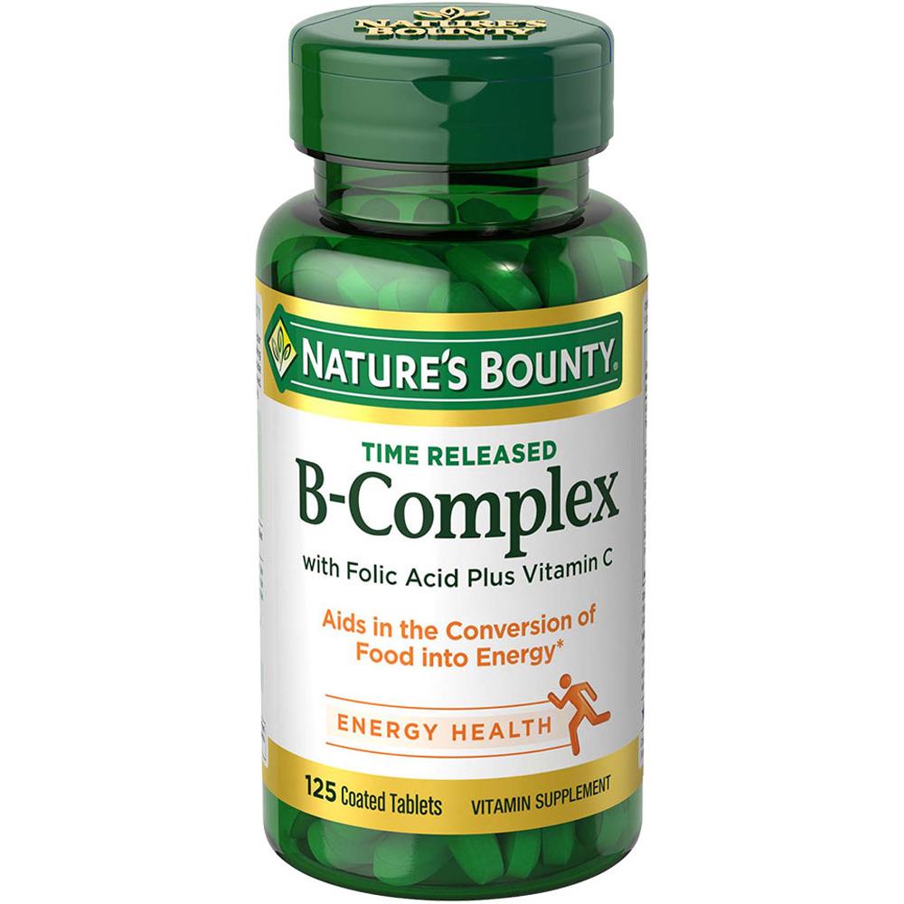 Back Image for Nature's Bounty B-Complex Timed Released + Vitamin C Tablets 125's