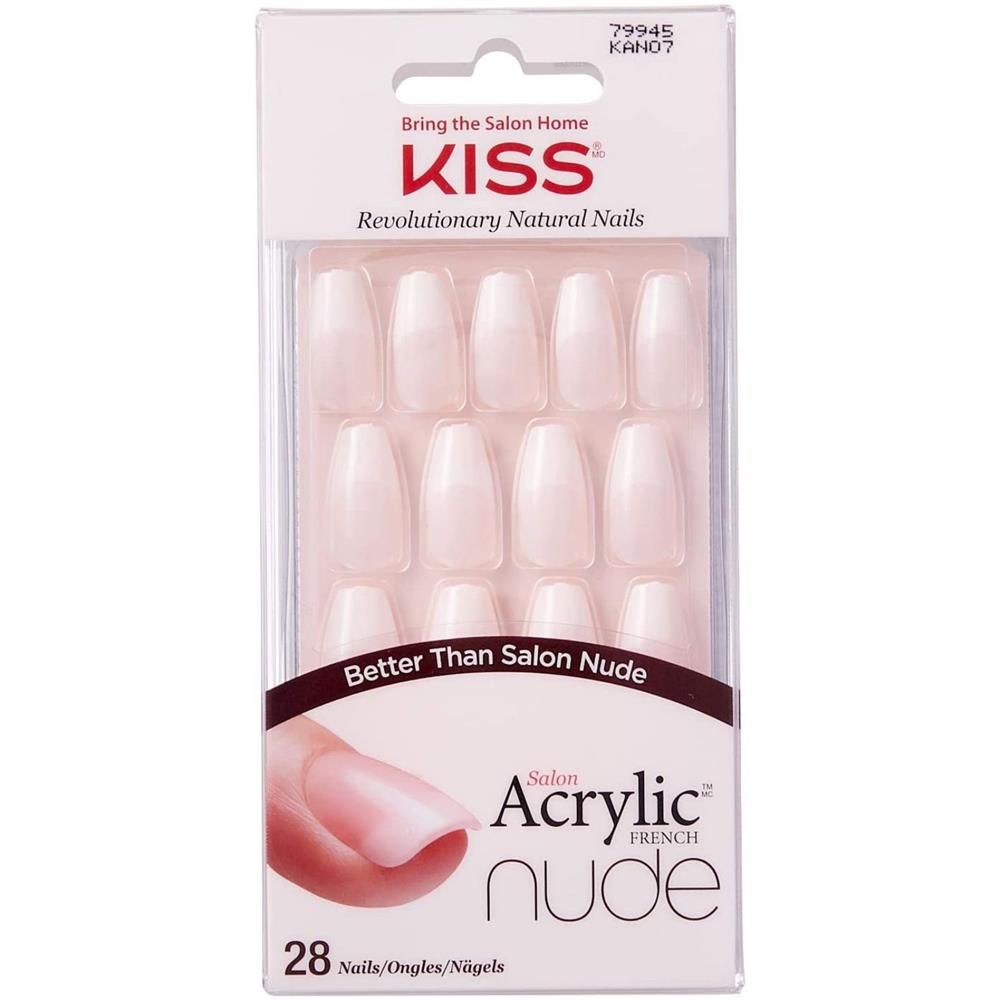 Product Image for KissÂ Salon Acrylic Nude FrenchÂ NailsÂ Coffin Shape
