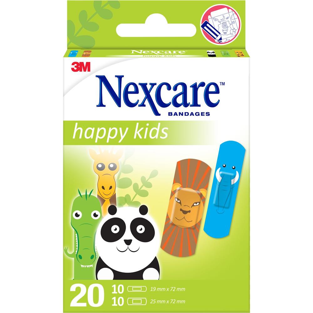 Nexcare Animals Kids Bandages 20's