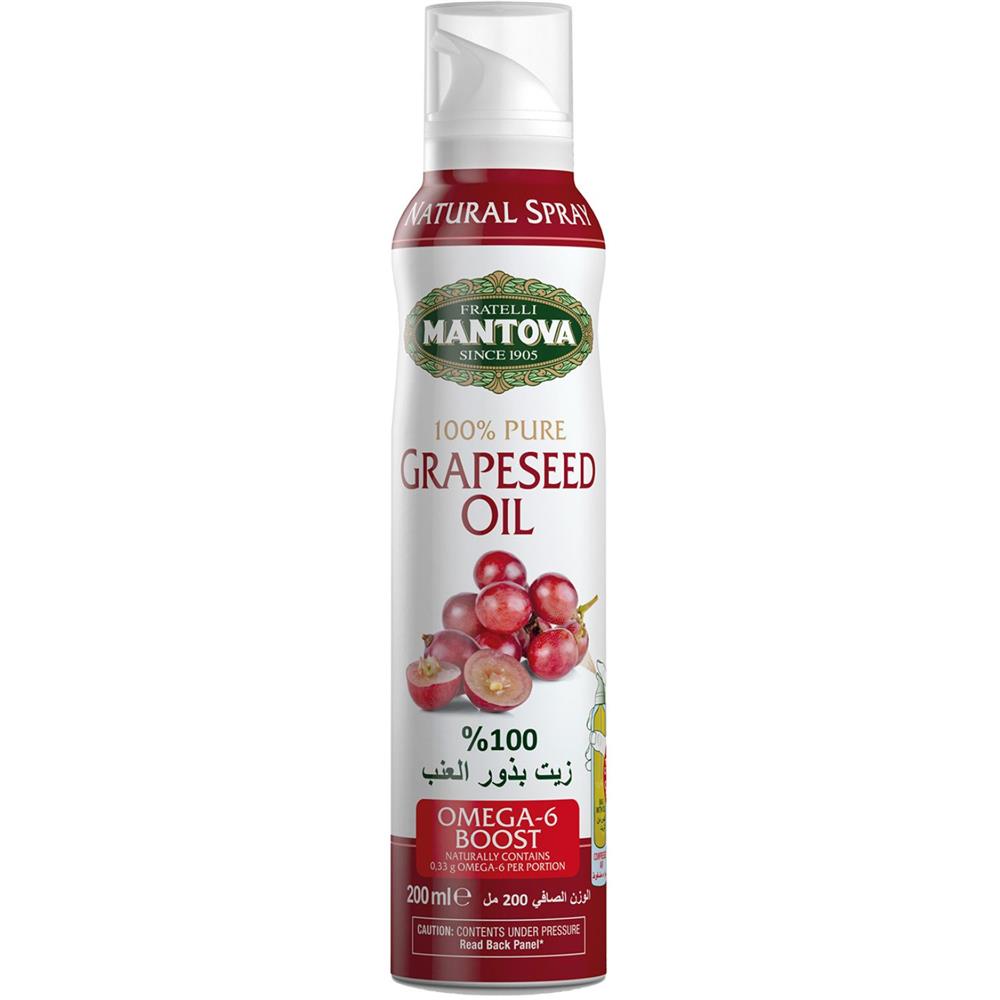 Mantova 100% Pure Grapeseed Oil Spray 200 ml