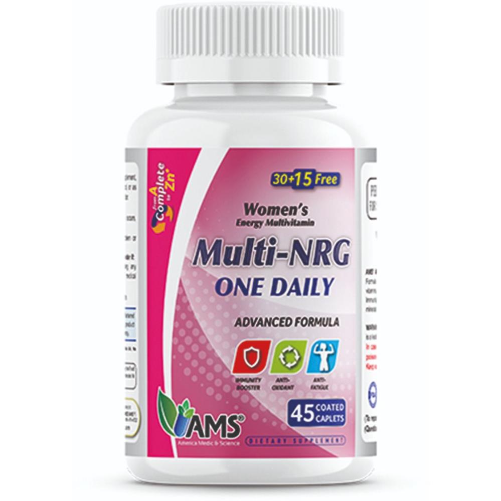 AMS Multi-NRG Women's Energy Multivitamin Supplement Tablets, Pack of 45's