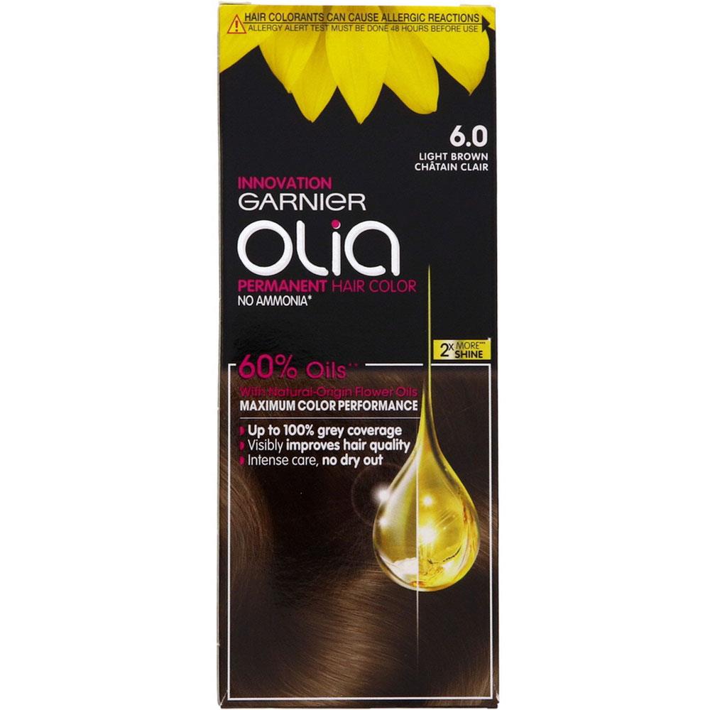 Garnier Olia Permanent Hair Color 6.0 Light Brown 1Kit