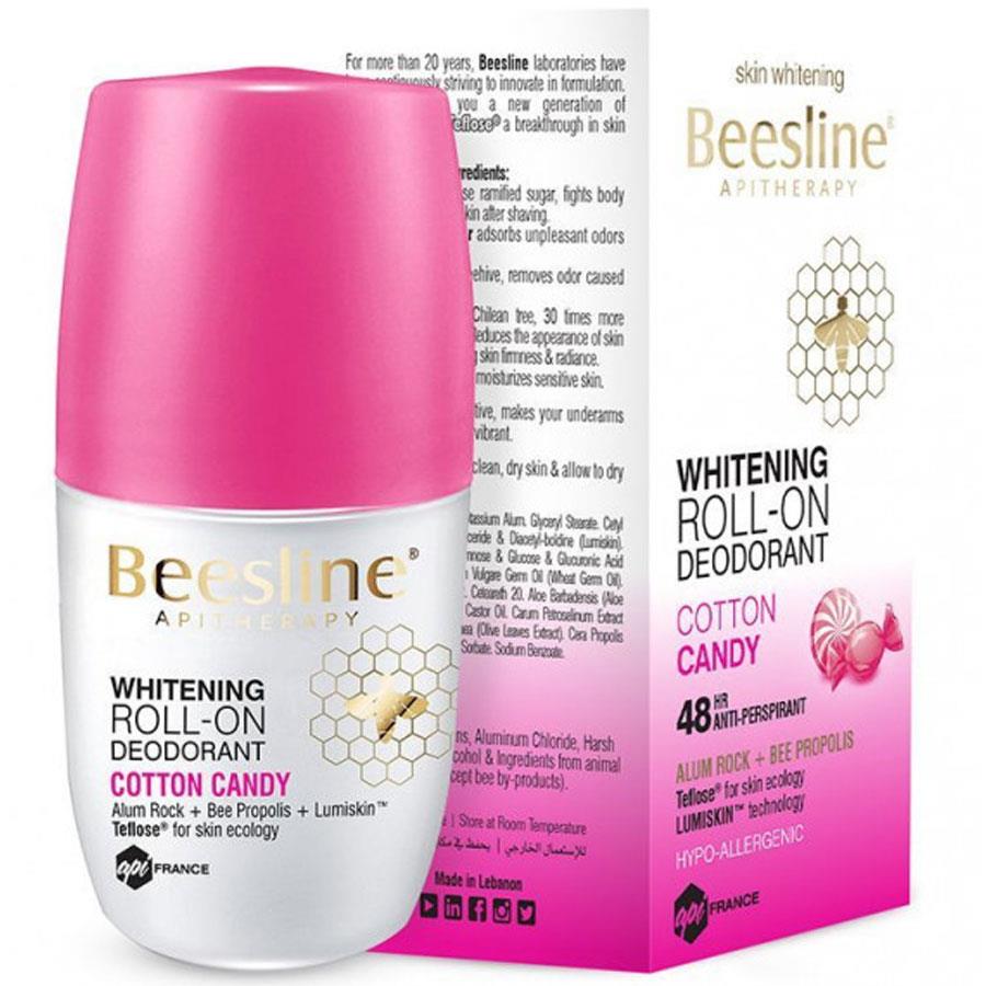 Back Image for Beesline Whitening Roll-On Deodorant 48H Cotton Candy 50ml