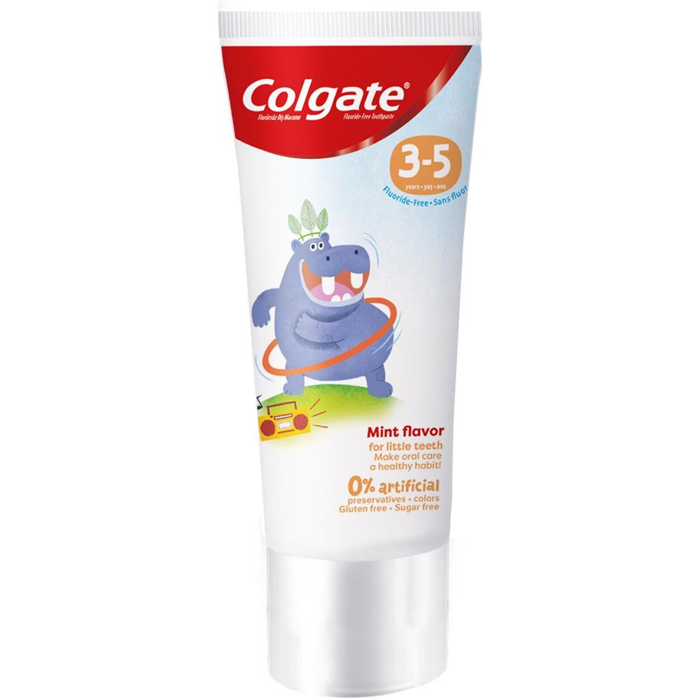 Back Image for Colgate Kids Toothpaste Natural Mint Flavour Toddler Toothpaste 3-5 years 0% Artificial Preservatives Fluoride-free 60ml