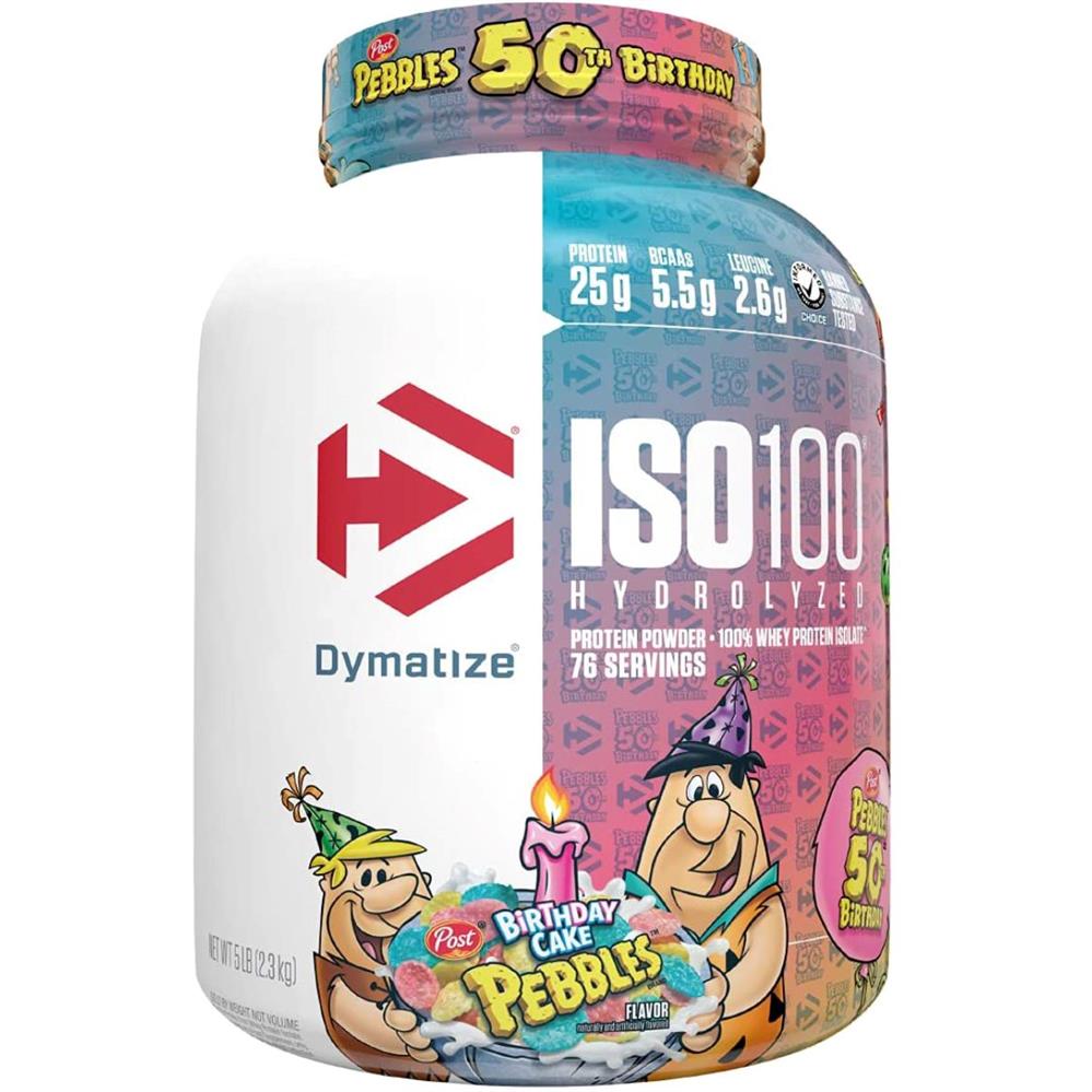 Back Image for Dymatize ISO 100 Carb Whey Birthday Cake Protein Powder 5lbs