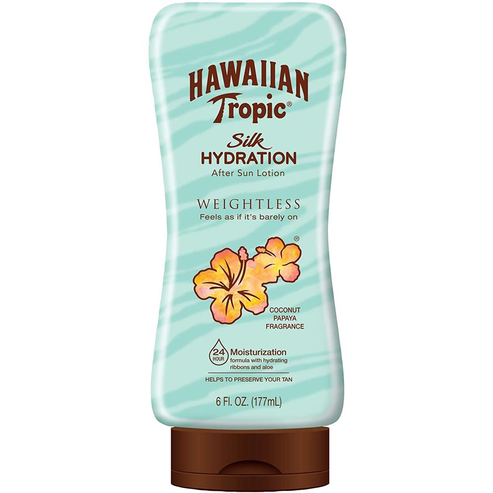 Hawaiian Tropic Silk Hydration Weightless After Sun Lotion Coconut Papaya Fragrance 177ml