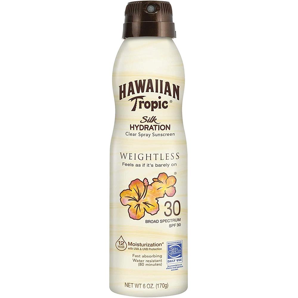 Hawaiian Tropic Silk Hydration Weightless Continous Spray Sunscreen SPF30 170g